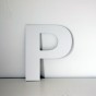 Letra P decorativa lisa