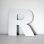 Letra R decorativa lisa