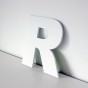 Letra R decorativa lisa