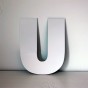 Letra U decorativa lisa