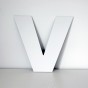 Letra V decorativa lisa