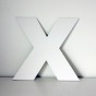 Letra X decorativa lisa
