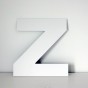 Letra Z decorativa lisa
