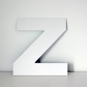 Letra Z decorativa lisa