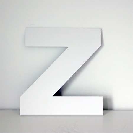 Letra Z decorativa lisa