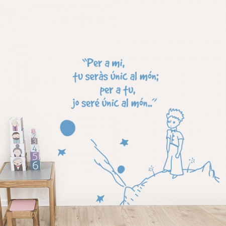 Vinilos Principito frase personalizada Catalán 