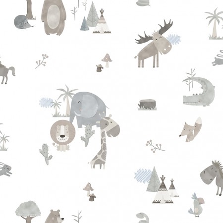 Papel Pintado Animales Infantiles