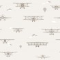 Papel Pintado Infantil aviones vintage beige