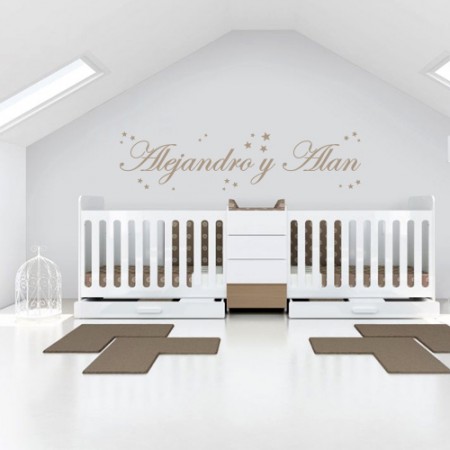 Vinilos nombres Alejandro y Alan