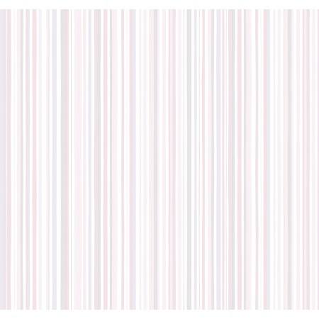 Papel Pintado Infantil de rayas finas en tonos Rosas 