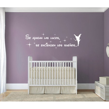 Vinilo frase Se apagan las luces, se encienden los Sueños...