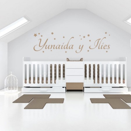 Vinilo nombres Yunaida y Ilies