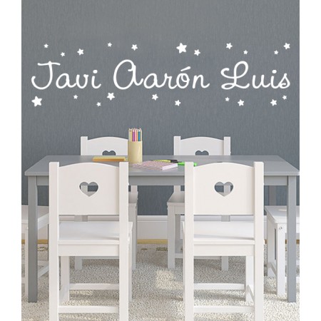 Vinilos con tres nombres