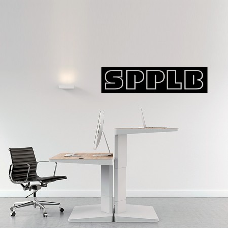 Vinilo nombre empresa máscara pintar