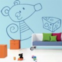 vinilos decorativos infantiles ratoncito y queso