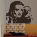 vinilos decorativos Dibujo Foto chica