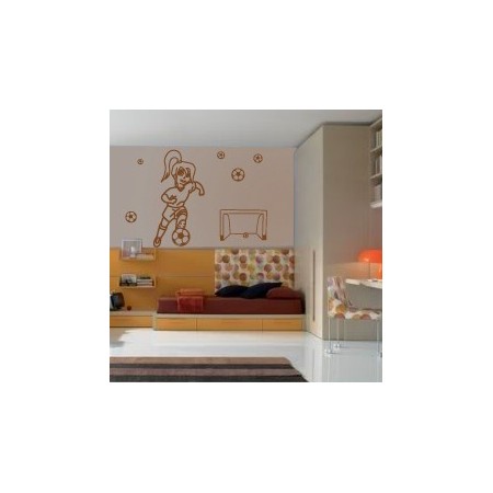 vinilos decorativos Futbol Chica