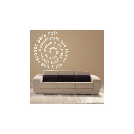 vinilos Texto espiral personalizado