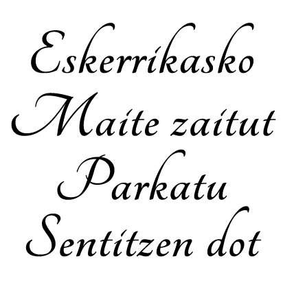 Vinilos texto Euskera