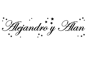 Vinilos nombres Alejandro y Alan