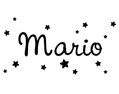 Vinilos nombre Mario