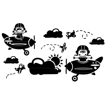 Vinilos de Niños y avioncitos