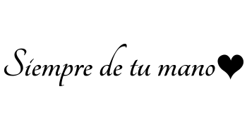 Vinilo frase Siempre de tu mano