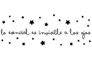 Vinilo texto "Lo esencial..."