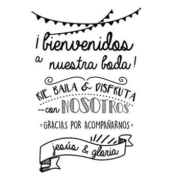 Vinilos Bienvenidos a nuestra boda