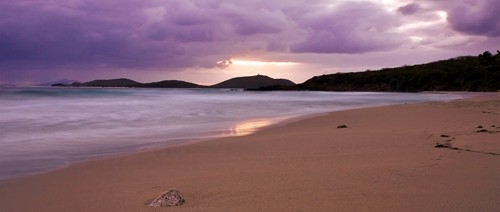Vinilo Atardecer en la playa