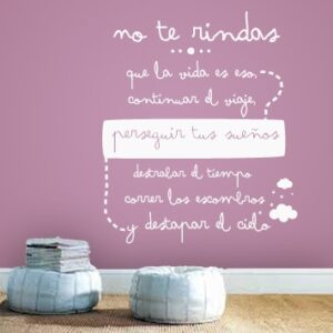 Vinilos "No te rindas"