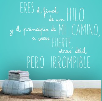 1697 Vinilos texto Irrompible