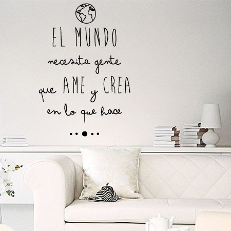 Vinilos Frase El Mundo