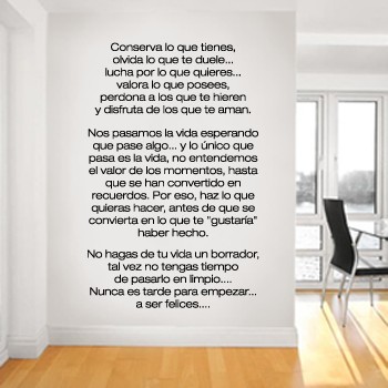 1809 Vinilo decorativo texto personal