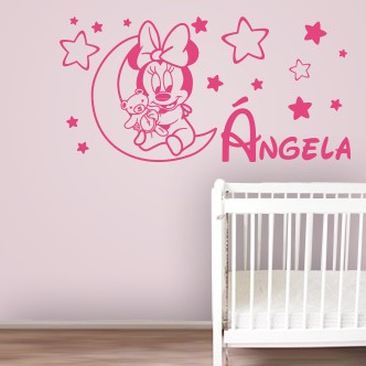 Ángela en la luna con estrellas