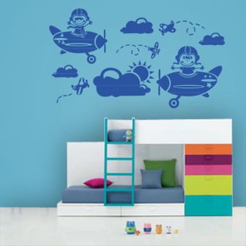 Vinilos de Niños y avioncitos