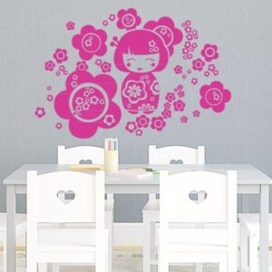 Vinilos niña geisha japonesa