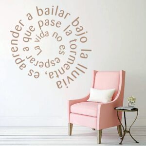 2046 Vinilo texto bailar en la lluvia