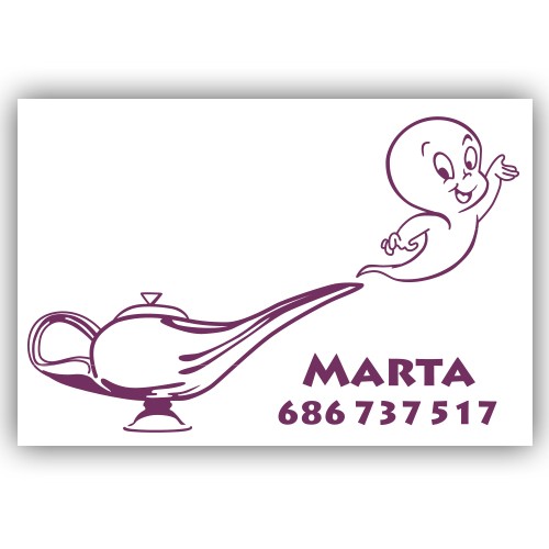 Vinilo Genio en lámpara