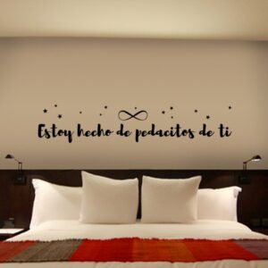 2136 Vinilos frase Pedacitos de ti