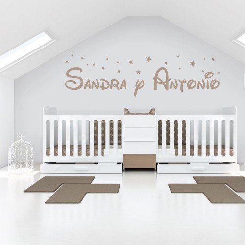 Vinilo Nombres Sandra y Antonio