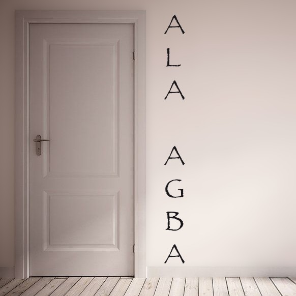 Vinilo Texto Ala Agba