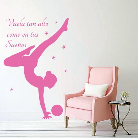 2192 Vinilos Gimnasia "Vuela tan alto..."