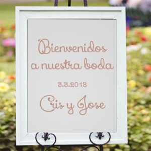 Vinilos Bienvenidos a nuestra boda
