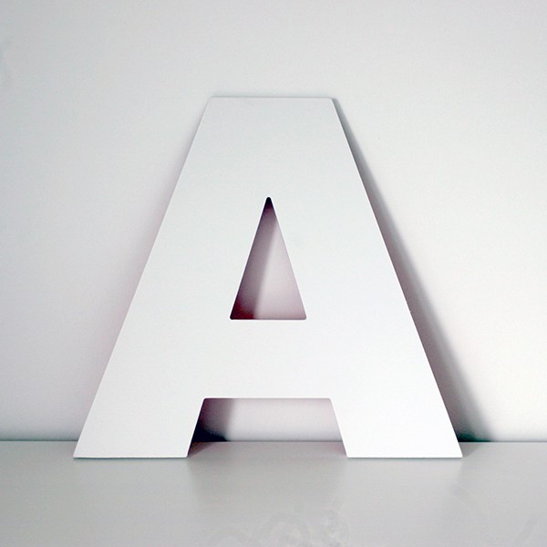 2241 Letra A decorativa lisa