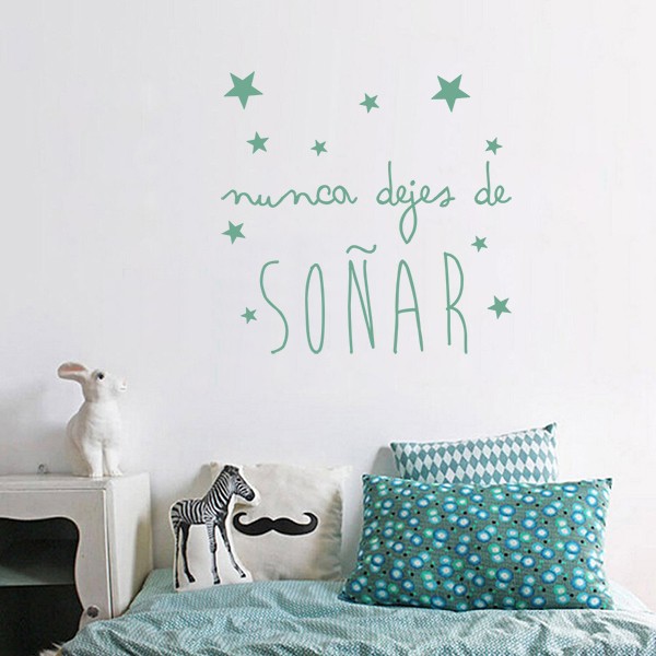 Vinilo texto "Nunca dejes de soñar"