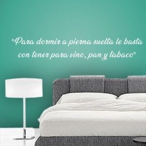 2328 Vinilos Frase Dormir a pierna suelta...