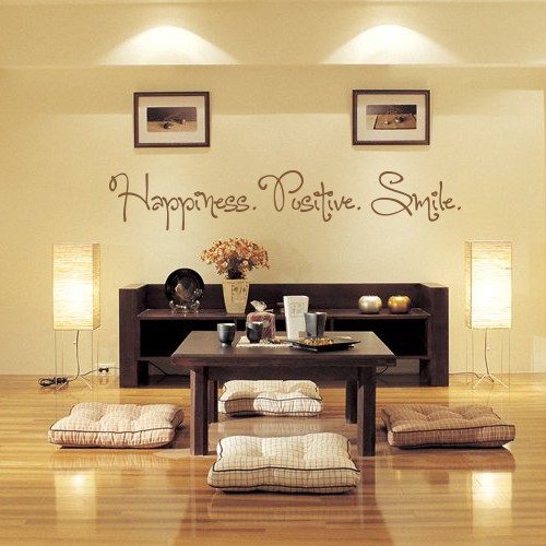 Vinilo Happiness. Positive. Smile.