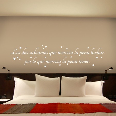 Vinilo Frase "Los dos sabíamos..."