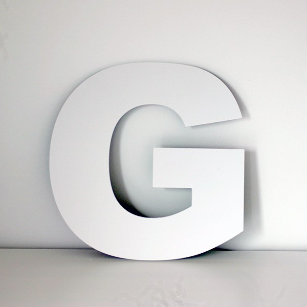 Letra G decorativa lisa